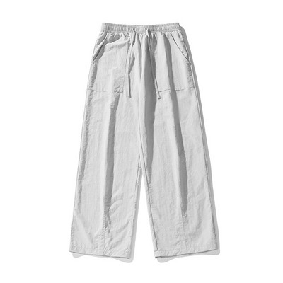 Muške proljeće/ljeto nove ravne hlače za ležerne potrebe Ženske tanke plisirane hip hop modne radne hlače