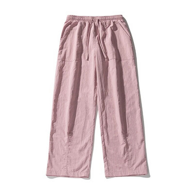 Muške proljeće/ljeto nove ravne hlače za ležerne potrebe Ženske tanke plisirane hip hop modne radne hlače