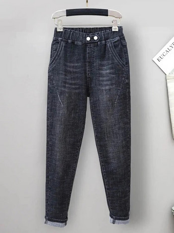 Γυναικείο Oversize 6xl Harem Jeans Κορεάτικο Vintage φαρδύ ελαστικό ψηλόμεσο Vaqueros Άνοιξη Φθινόπωρο Casual Loose ίσιο τζιν παντελόνι