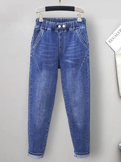 Ženske oversize 6xl harem traperice korejske vintage široke vrećaste elastične visoko struka Vaqueros proljeće jesen ležerne široke ravne traper hlače