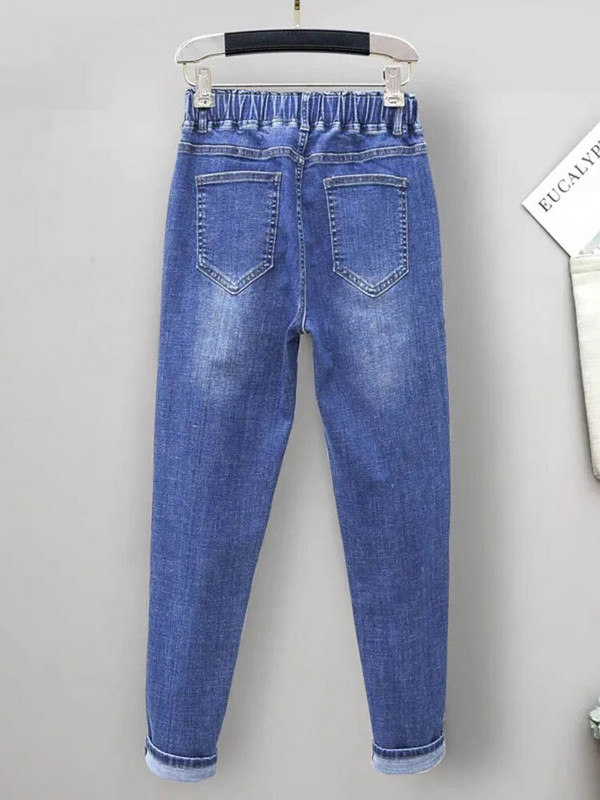 Ženske oversize 6xl harem traperice korejske vintage široke vrećaste elastične visoko struka Vaqueros proljeće jesen ležerne široke ravne traper hlače
