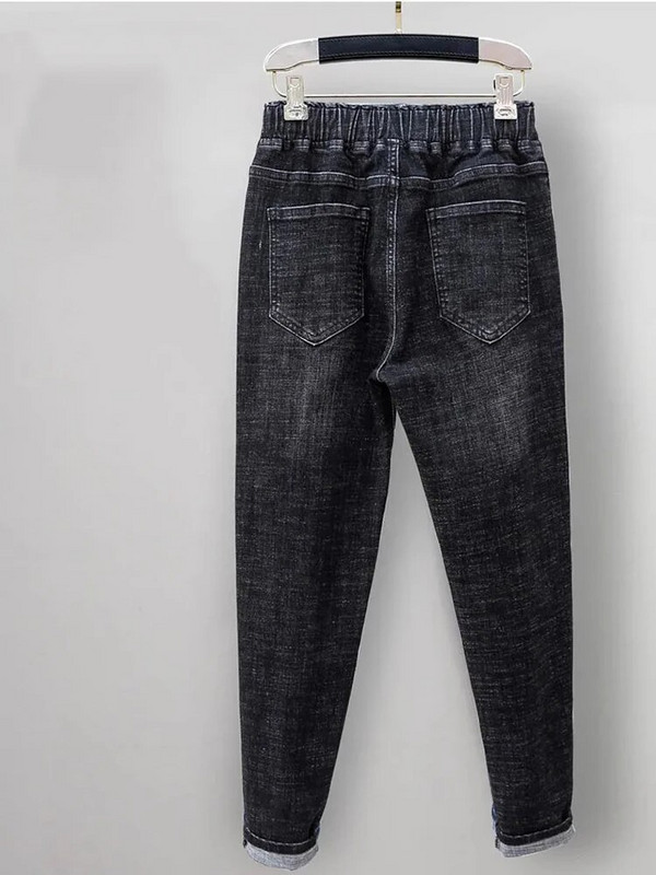 Ženske oversize 6xl harem traperice korejske vintage široke vrećaste elastične visoko struka Vaqueros proljeće jesen ležerne široke ravne traper hlače