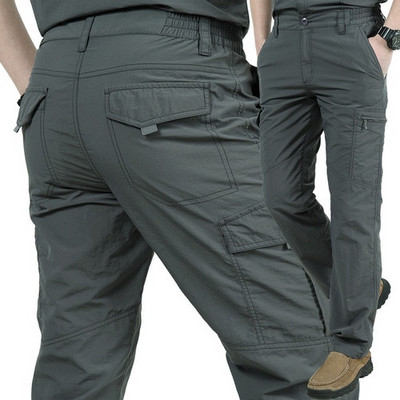 Augstas kvalitātes pilsētas taktiskās kravas bikses vīriešiem ūdensizturīgas darba kravas garās bikses ar kabatām brīvas bikses daudzas kabatas