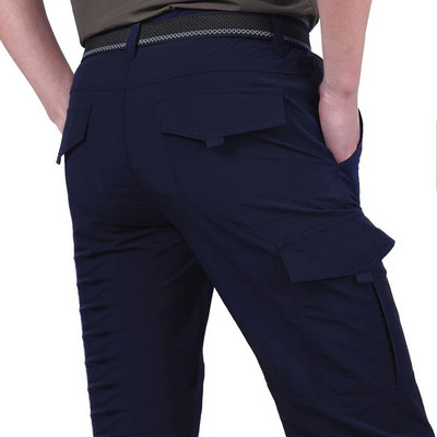 Pantaloni cargo tactici de înaltă calitate pentru bărbați Pantaloni cargo lungi de lucru impermeabili cu buzunare Pantaloni largi Multe buzunare
