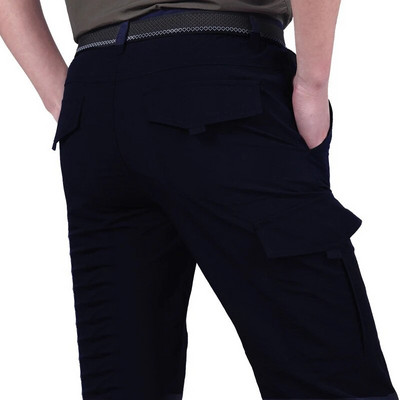 Pantaloni cargo tactici de înaltă calitate pentru bărbați Pantaloni cargo lungi de lucru impermeabili cu buzunare Pantaloni largi Multe buzunare