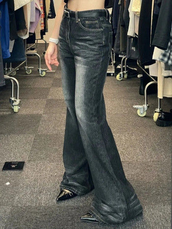 Y2k Punk Streetwear Vintage Flare Παντελόνι Ψηλόμεσο Λεπτό Παντός Αγώνα Casual Jeans Γυναικεία Harajuku Fashion Grunge Pantalones Mujer