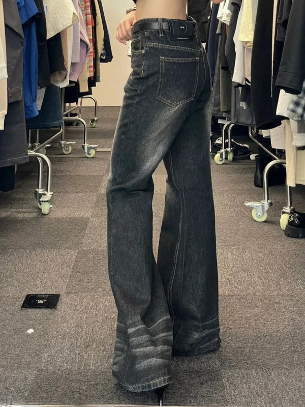 Y2k Punk Streetwear Vintage Flare hlače visokog struka, uske ležerne traperice za sve vrste Ženske Harajuku Fashion Grunge Pantalones Mujer