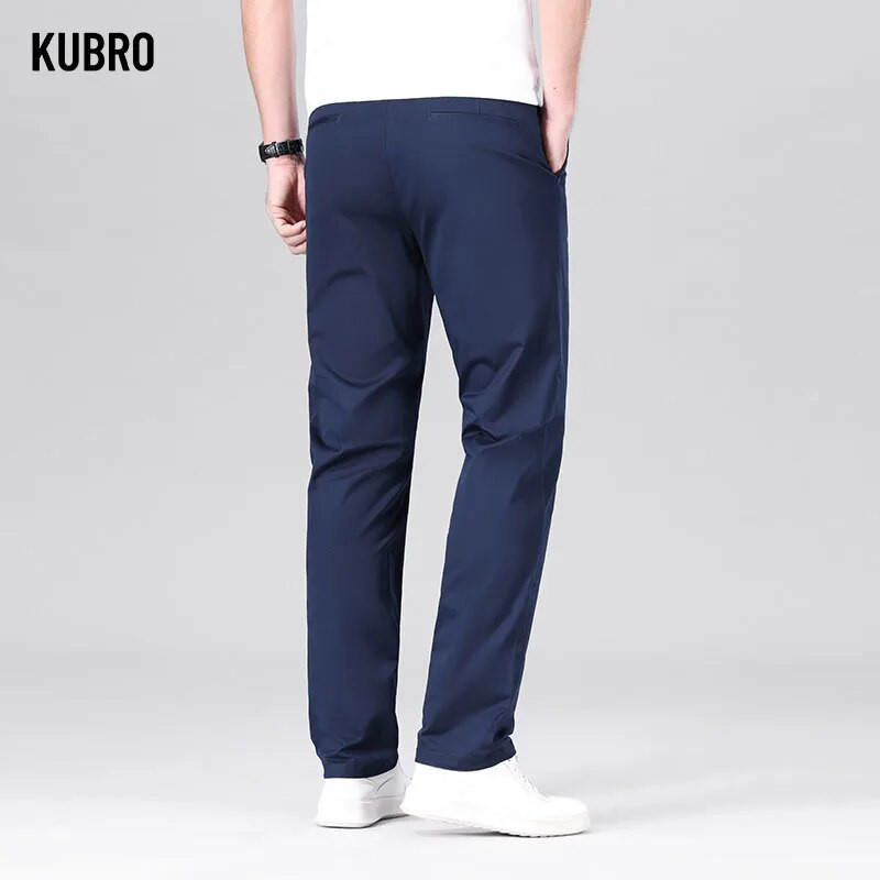 KUBRO Vyriškos išmanios laisvalaikio kelnės Tamprios sportinės vyriškos greitai džiūstančios kelnės pavasario rudeninės viso ilgio tiesios elegantiškos biuro kelnės
