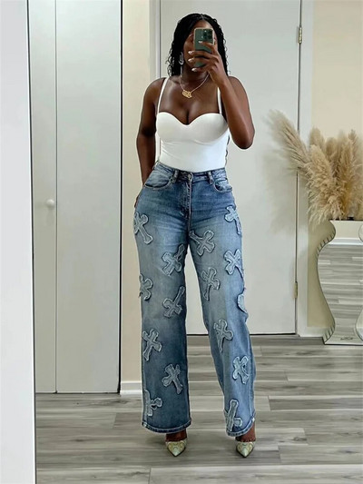 Blugi Wmstar pentru femei cu talie înaltă, denim, fund, prietenul băiatului, pantaloni drepti cu picioare largi, moda coreeană, îmbrăcăminte de stradă, dropshipping cu ridicata