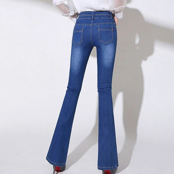 Ψηλόμεσο Slim Flares Jeans Oversize 40-80kg Stretch Denim Παντελόνι Κορεάτικο Casual Vaqueros Άνοιξη Φθινόπωρο Skinny Pantalones Femme
