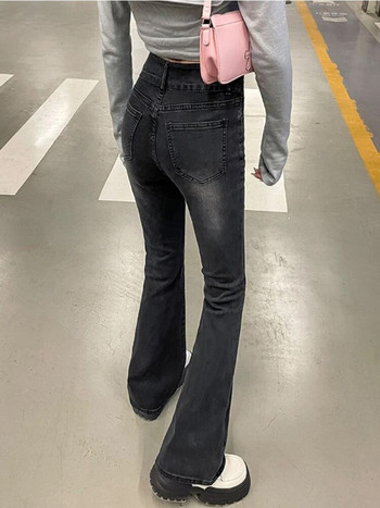 Vintage Flare Jeans Γυναικεία Skinny ψηλόμεση Σέξι κορεάτικη μόδα ελαστικότητα Άνοιξη φθινοπωρινό παντελόνι Γλυκό γυναικείο streetwear trend