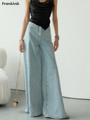 Ženske traperice Proljeće Harajuku Streetwear Baggy Pantalone Denim Nove elegantne univerzalne sveučilišne jednostavne hlače pune dužine