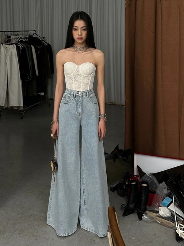 Ženske traperice Proljeće Harajuku Streetwear Baggy Pantalone Denim Nove elegantne univerzalne sveučilišne jednostavne hlače pune dužine
