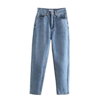 Maxdutti Jeans Woman 2021 Casual Basic Χαλαρό ψηλόμεσο χαρέμι Τζιν Αγγλίας Μόδα Απλή ρετρό μαμά τζιν για γυναίκες