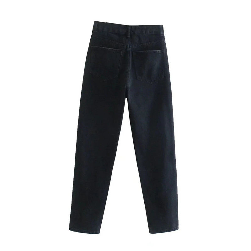 Maxdutti Jeans Woman 2021 Casual Basic Χαλαρό ψηλόμεσο χαρέμι Τζιν Αγγλίας Μόδα Απλή ρετρό μαμά τζιν για γυναίκες