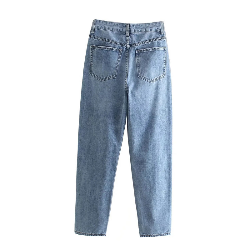 Maxdutti Jeans Woman 2021 Casual Basic Χαλαρό ψηλόμεσο χαρέμι Τζιν Αγγλίας Μόδα Απλή ρετρό μαμά τζιν για γυναίκες