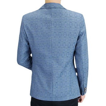 HOO 2023 Ανδρικό νέο φθινοπωρινό καρό blazer Youth Slim Fit Leisure blazer