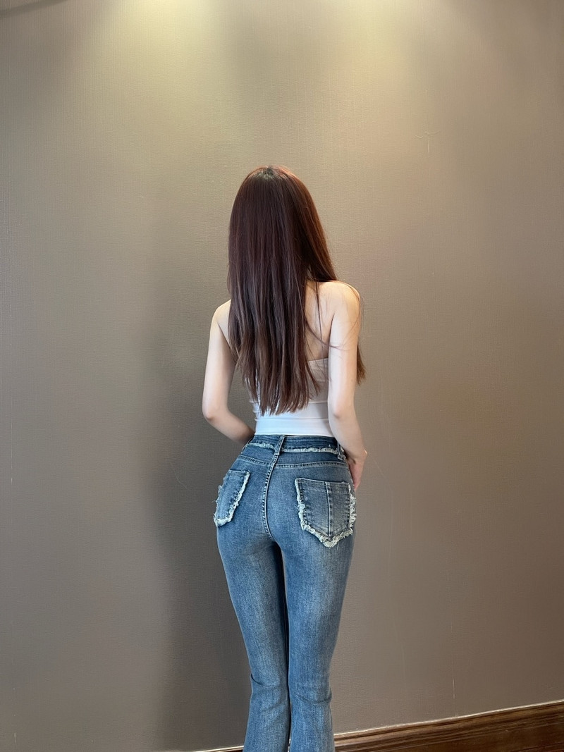 WOMENGAGA Bojt Flare Pants Farmer 2023 Új vékony, magas derékú, rugalmas patkó nadrág farmer nadrág divat női szexi K5BG