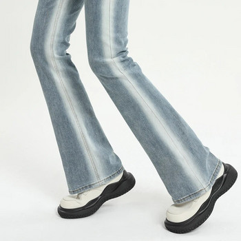 Разкроени дънки с висока талия Свободни удобни дънки за жени Панталони в ретро стил Еластични модни дънкови панталони в стил гадже