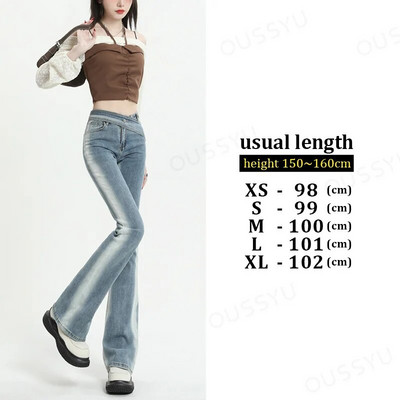 Lepršave traperice visokog struka Široke udobne traperice za žene Hlače u retro stilu Elastične modne traper hlače u bojfriend stilu