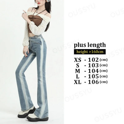 Lepršave traperice visokog struka Široke udobne traperice za žene Hlače u retro stilu Elastične modne traper hlače u bojfriend stilu