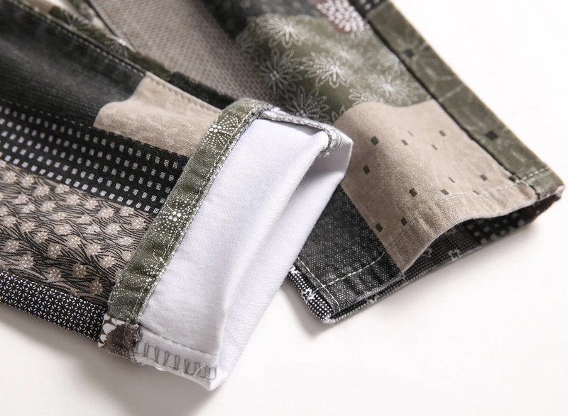 Jesenski printani muški klasični traperice regularnog kroja Muške široke ležerne hlače Modni poslovni Hip Hop brend Plus calça masculina