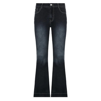 HOUZHOU Y2k Flare Jeans Дамски панталони с ниска талия Ретро естетични дънкови панталони Женски ботуши Streetwear Ежедневни корейски модни