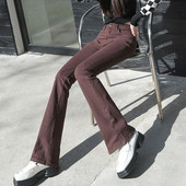 Ženske široke traperice u 8 boja, hlače, hlače na kopčanje, rastezljive jeggings s patentnim zatvaračem, elastične traper hlače uskog kroja, ležerne modne hlače