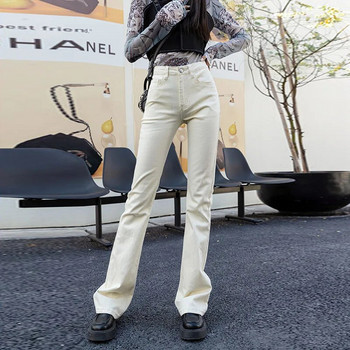 8 Χρώμα Γυναικεία Flare Jeans Παντελόνι Παντελόνι με φερμουάρ Stretch Jeggings Ελαστικό τζιν Skinny Bootcut Casual Fashion Παντελόνι