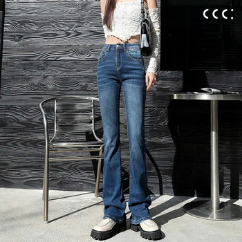 8 Χρώμα Γυναικεία Flare Jeans Παντελόνι Παντελόνι με φερμουάρ Stretch Jeggings Ελαστικό τζιν Skinny Bootcut Casual Fashion Παντελόνι