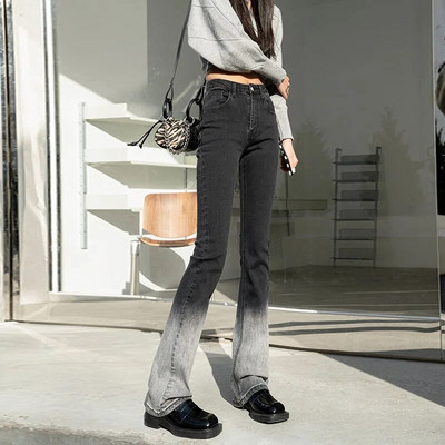 Ženske široke traperice u 8 boja, hlače, hlače na kopčanje, rastezljive jeggings s patentnim zatvaračem, elastične traper hlače uskog kroja, ležerne modne hlače