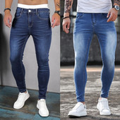 Pantaloni Y2k Blugi pentru bărbați de culoare solidă cu mai multe buzunare Denim cu talie mijlocie Pantaloni clasici la modă casual pentru bărbați îmbrăcăminte stradală zilnică 2023