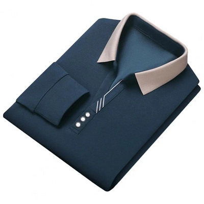 Pulover pentru bărbați Top elegant Pulover pentru bărbați cu revere, cu lungime medie, moale, respirabil, pentru primăvară, toamnă, îmbrăcăminte ocazională pentru bărbați, culoare solidă
