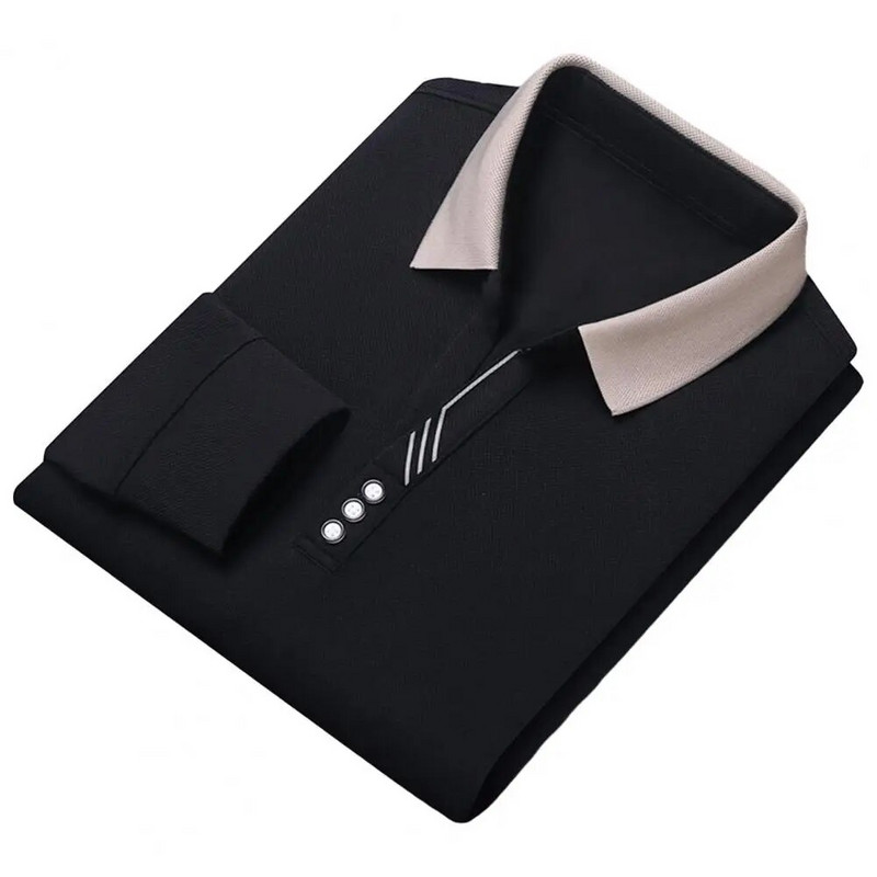 Muški pulover Top Elegantni muški pulover na rever uski kroj srednje dužine, mekani, prozračni za proljeće i jesen, ležerna odjeća, jednobojni muškarci