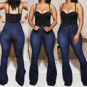 Φθινόπωρο 2020 Νέο ψηλόμεσο Flare τζιν για γυναίκες Casual Skinny Lifting Hips Τζιν μακρύ παντελόνι Fashion Stretch Jeans S-3XL