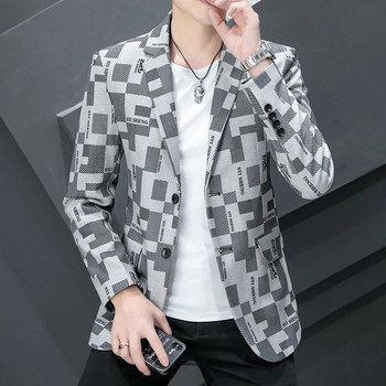Висококачествен блейзър Мъжки младежки корейски моден тренд Advanced Simple Business Casual Elegant Party Gentleman Slim Suit Jacket