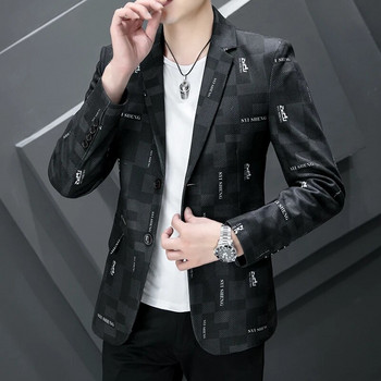 Υψηλής ποιότητας Blazer Ανδρικό νεανικό κορεάτικο σακάκι μόδας Advanced Simple Business Casual Elegant Party Gentleman Slim Suit