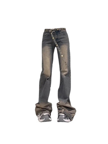 Γυναικεία Flare Jeans Vintage Y2k 90s Oversize τζιν παντελόνι Harajuku φαρδύ ψηλόμεσο φαρδύ παντελόνι Cowboy Trashy Emo 2000s Clothes