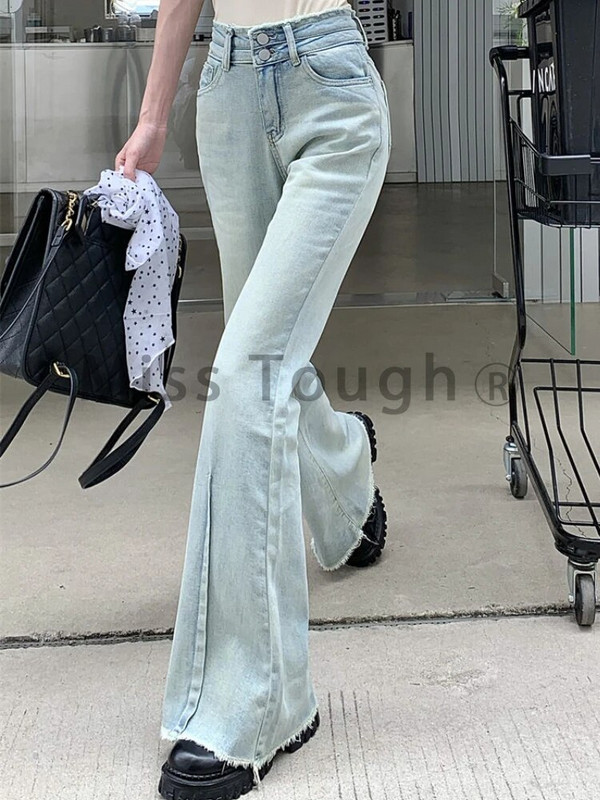 Jesenske korejske modne široke hlače Ženske naborane vintage dizajnerske traper hlače Ženske džepove s visokim strukom Elegantne ležerne hlače 2023.