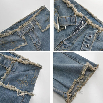 Flare Jeans Γυναικεία φούντα Skinny High Street Cool Vintage Σχέδιο Κοριτσίστικο Κομψό Σέξι All-Match Casual Chic Ulzzang джинсы Basic