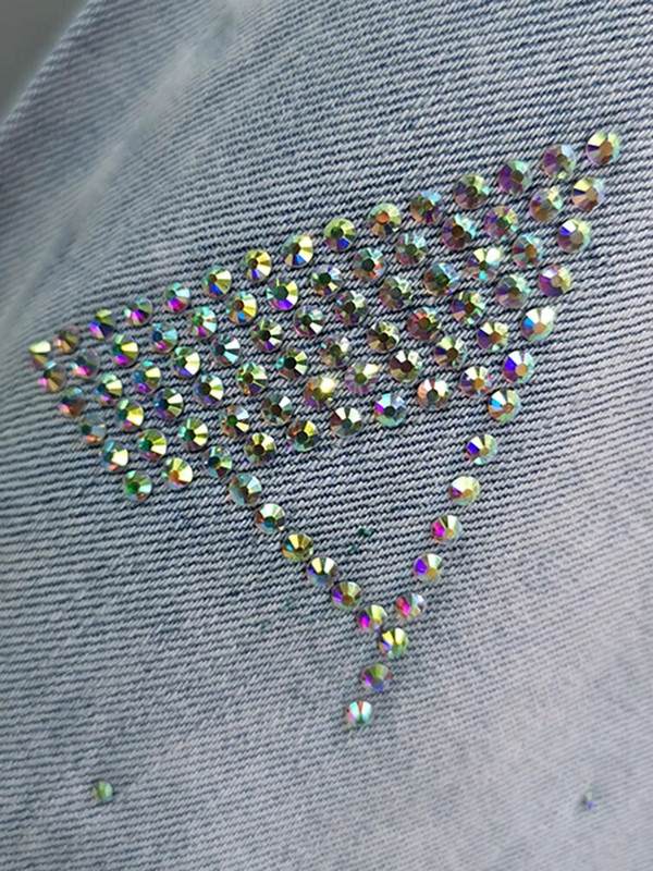 DEAT Blugi pentru femei cu talie înaltă, cu inimă, cu litere în formă de diamant, largi, subțiri, albastru deschis, pantaloni harem din denim 2024, primăvară, modă nouă 29L6106