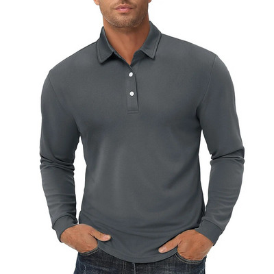 TACVASEN Polo cu mânecă lungă Tricouri pentru bărbați, cu uscare rapidă, tricouri ușoare de golf, ocazional, tricou de lucru, tricou sport, pulover, topuri pentru bărbați