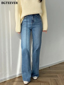 BGTEEVER Stílusos, magas derekú, női kiélezett farmer nadrágok tavaszi nyári zsebek, feszített női farmernadrágok