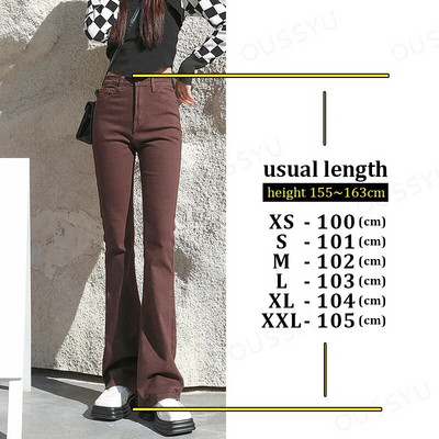 Blugi evazați Femei, verde, vintage, denim, pantaloni elastici cu talie înaltă, la modă, cu buzunar, de culoare solidă, cu picior lat, spălat, mai lung