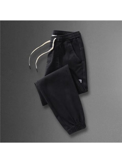 Japanska korejska moda Muške traperice širokih nogavica Nove ulične ravne traper hlače s vrećastim elastičnim strukom Muške ležerne široke hlače