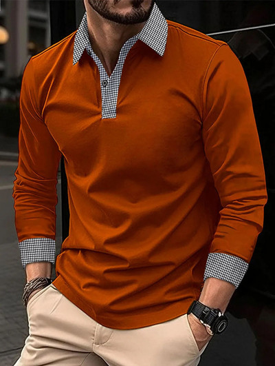 2024 Tricouri polo casual pentru bărbați, tricouri cu revere, mozaic, pentru bărbați, ocazional, afaceri, golf, sport, tricouuri, respirabile, pentru bărbați, tricouri
