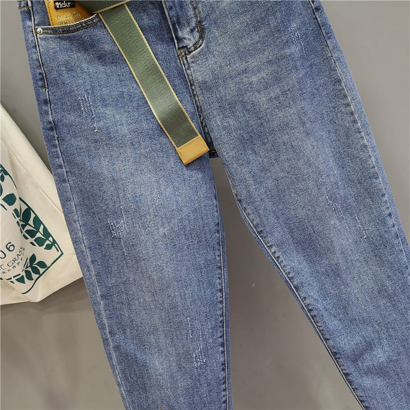 Py1126 2020, primăvară, vară, toamnă, modă pentru femei, pantaloni casual din denim pentru femei, blugi OL cu talie înaltă