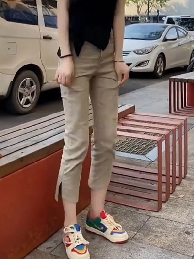 Blugi de damă mărime mare Blugi skinny de toamnă de femeie Fat Sister 2023 Pantaloni noi cu picioare drepte cu talie înaltă, potriviti pentru șold, coapsă groase