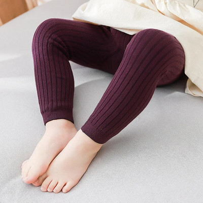 Primăvară Toamnă Leggings calduri pentru bebeluși Primăvara Toamnă Băieți Fete Pantaloni Soild Color Bumbac Pantaloni Copii Copii Leggings pentru Fete Băieți