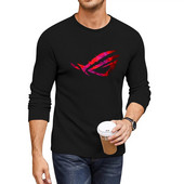 Noul Asus Rog Strix - Design negru și roșu Tricou lung tricouri tricouri personalizate tricouri supradimensionate cămăși de antrenament pentru bărbați